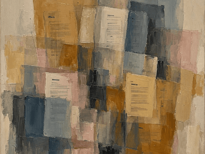 The Toll Gate Dialect: Against the Artist Statement — inline illustration (abstract_painterly, MAI-Image-2.5-Pro)